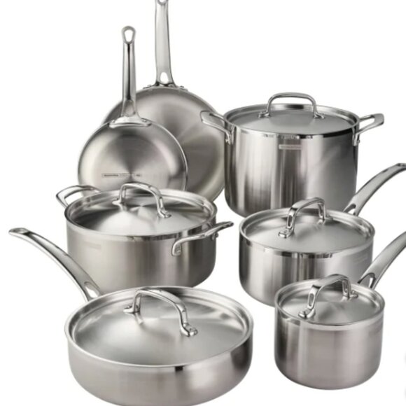 12-piece Tri-Ply Clad Stainless Steel Cookware Set ( NEW WITH BOX) - Picture 1 of 6
